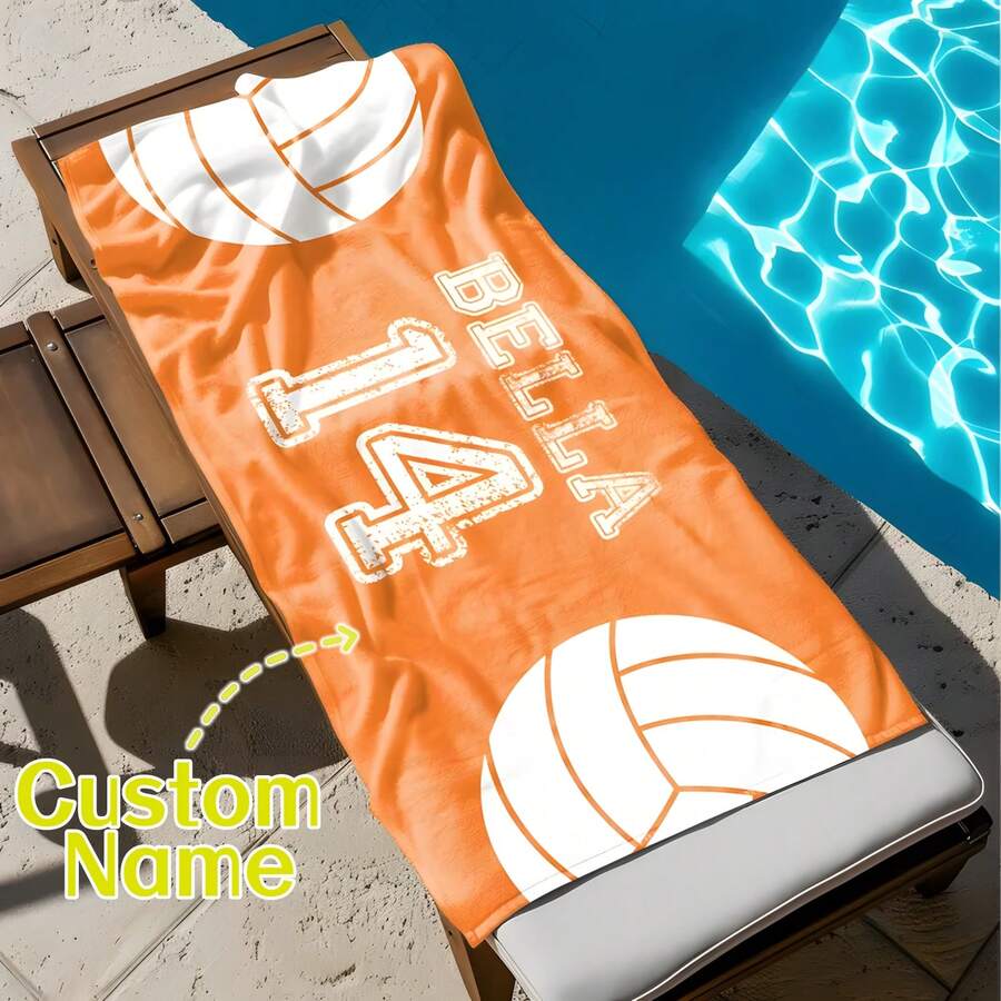 Sport Team Personalized Beach Towel, Custom Baseball Towel, Gifts For Teams, Team Senior Night Gift, Soccer, Basketball, Volleyball Towel