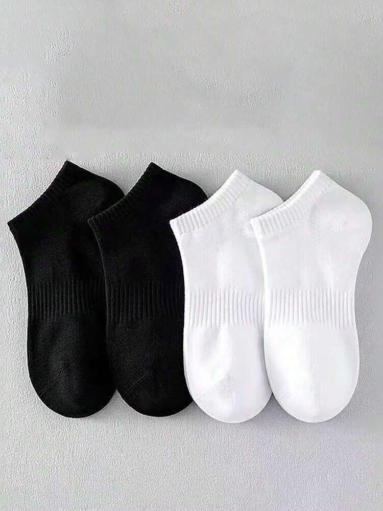 White Boat Socks 6 Pairs (Polyester) - White - View 18