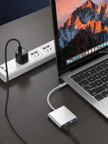 1PC双头八合一扩展坞HUB八合一电脑转换器三合一手机转换器多功能USB集线器+TYP-C扩展电脑手机转换器 - 彩色 - 查看 6