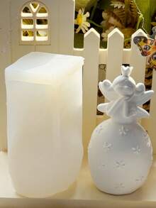 1PC Angel Girl Ornament Silicone Mold DIY Creative Elf Girl Aromatherapy Candle Mold Home Decoration / Gift Ornament Plaster Mould Handicraft Making Epoxy Resin Casting Molds