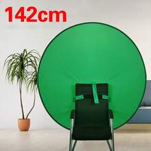 56" Green Screen Backdrop Pop-Up Chair Round Background Protable Photography - Verde - Ver 2