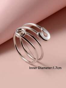 Pin Design Cuff Ring
