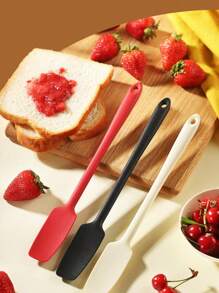 3pcs/1pc Berry Spoon Jar Scraper Long Handle Rubber Scraper Non-Stick Silicone Scraper Kitchen Silicone Scraper With Stainless Steel Core, Ideal Tool For Cooking, Baking, Stirring And Mixing, Silicone Non-Stick Kitchen Spoon Can Be Used For Stirring, Scooping And Mixing, Stirring Thick Batter, Scraping Sauce, Stirring Pasta, Etc. Dishwasher - Multicolor - View 15