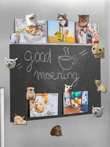 2/12/24pcs Kitchen Refrigerator Cat Magnet, Funny Expression Cat Locker Magnetic Magnet Magnet Joke Refrigerator Sticker Door Sticker Decorative Sticker Soft Animal Magnet Gifts Birthday Graduation - Multicolor - View 8