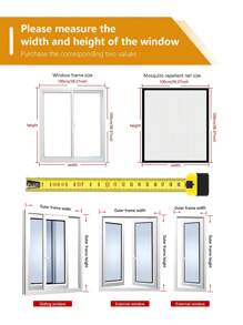 黑色自粘窗纱，轻质聚酯纤维自粘免钻孔网纱，细网防虫，易于安装/拆卸，透明设计透光，适用于家用门窗