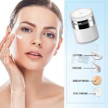 3 Pcs Airless Pump Jars Mixed, Empty Makeup Containers, Refillable Vacuum Bottle Dispenser For Cream, Travel Bottles For Toiletries, Leak Proof Air Pump Jar For Cream Lotion, Eye Cream, Liquid, Foundation, Shampoo - 3 件裝 - 查看 8