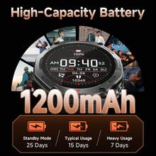 Reverse Charging, 1200mAh Large Battery Capacity Outdoor Smart Watch For Men And Women, Outdoor GPS Tracking, Ten-Meter Waterproof, 1.39-Inch Large Screen Size, Super Bright Flashlight, Ultra-Long Battery Life, Message Reception, Answering Calls, Music Control, Sports Data Collection, Pedometer