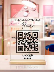 1pc Customized QR Code Sign, Personalized Business Review Sign, Customized Business Display Sign, Personalized QR Code Social Media Logo, Customized Menu Display Sign, Personalized Social Media Plaque, Business Sign, Salon Sign, Menu, Price List, Business Sign, QR Code Sign, Stylish, Simple, Unique Personalized Custom Gift, Multi-Functional, Ornamental, Reusable, Modern, Colorful, Cute, Vintage, Cartoon, Kawaii, Custom, Workers, Clients, Students, For Business/Work/Office, For School,Office & School Supplies,Xmas Decoration,Desk Decorations Gifts,New Job, Office Supplies