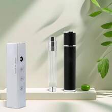 Perfume Travel Refillable, 10ML Genuine Leather Refillable Perfume Spray Bottle - Portable Shockproof Mini Travel Cologne Atomizer For Women Men(Black)