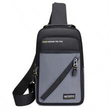 Marsupio da uomo alla moda, zaino a tracolla diagonale casual 2 in 1, borsa toracica sportiva e da viaggio stilosa