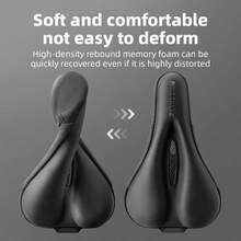 ROCKBROS 1 件装硅胶座套：创新凹槽设计，加厚硅胶材质，中空透气结构 - 黑色 - 查看 3