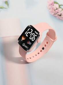 6/1 件/套女孩时尚优雅的 LED 心形数字电子手表和蝴蝶珠宝手链、项链、戒指、耳环套装，适合女孩佩戴，适合学生，适合学校、聚会和旅行等日常生活，非常适合赠送朋友、生日礼物、返校季、毕业季、圣诞节，是送给女孩的完美礼物