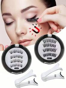 Magnetic Eyelash Set - Natural Lashes, No Glue Or Eyeliner Needed, Lightweight & Reusable, Optional Comes For Easy Application - Multicolor - View 1
