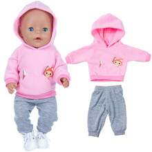 Quần áo búp bê sản phẩm mới Cross Border 16 inch, trang phục cáo xanh và hồng cho búp bê American Girl, áo hoodie hoạt hình cho búp bê nhồi bông trẻ em - Nhiều màu - Xem 5