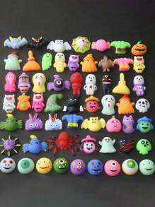 10/20pcs Halloween Mochi Squishy, Mini Kawaii Mochi Squeeze Reliever Anxiety Packs Party Favors, Halloween Miniatures Halloween Treat Bags Gifts,Monsters Mochi Squishy Mini Squishy In Unique Halloween Shapes, Classroom Prizes, Goodie Bag Fillers, Trick Or Treat, Halloween