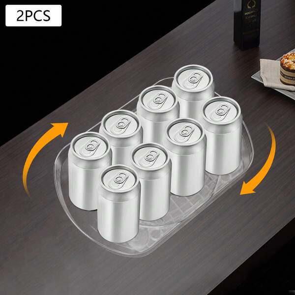 Futchoy 2 Pcs Square Turntable, 360° Rotate Turnplate Organizer, Rotary Turnplate For Refrigerator, Cabinet, Dining Table, Countertop & Kitchen