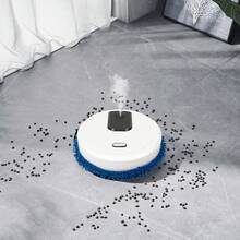 3-In-1 Smart Robot Vacuum Cleaner, USB Rechargeable, Intelligent Vacuum Cleaner With Dry & Wet Mopping Function - White - View 6