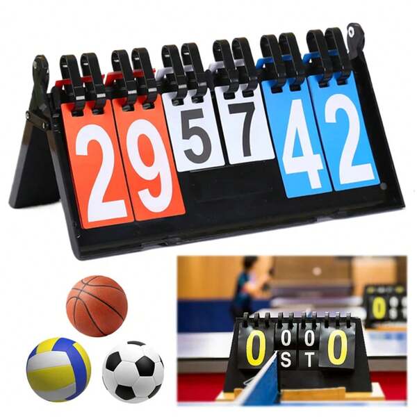 Sports Scoreboard Tabletop Scoreboard 6-Digit Score Keeper Portable Basketball Score Counter For Basketball Badminton Volleyball