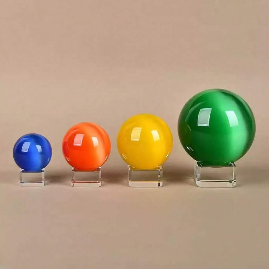 1 Stück Kristallkugel Glasständer, geometrischer Stil Tischdekoration, Raum- und Heimdekoration
