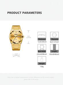 A New Men's Calendar Luminous Fashionable Business Casual Personalized Quartz Watch - one-size - View 8