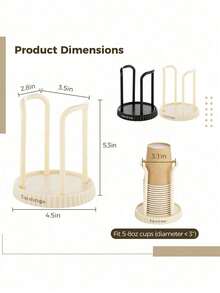 1pc Black And White Paper Cup Dispenser, Disposable Paper Cup Storage Rack For Party Gatherings, Paper Cup Distribution Rack For Party Dances, Restaurant Paper Cup Organizer, Mouthwash Cup Holder