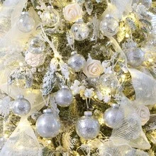 24入 2.75英吋透明聖誕球飾品，防碎裝飾吊球，精緻亮片裝飾，適用於聖誕樹、節日室內外派對裝飾 - 彩色 - 查看 9