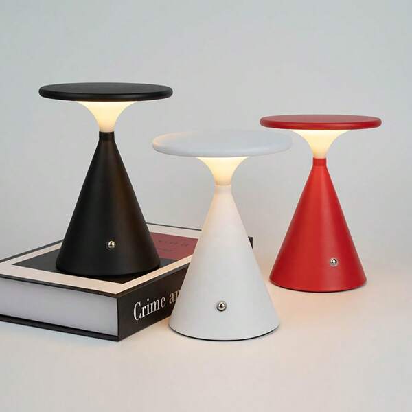 1 pièce Lampe de bureau à entonnoir ; Rechargeable/Variation de couleur en 3 teintes/Variation infinie/Art ; Convient pour les chambres à coucher/Bureaux/Salons