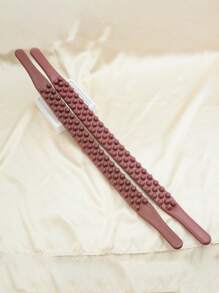 1pc 59/65 Beads Triple Row Manual Massager Wand, Full Body Meridian Acupressure Massage Tool, Battery-Free, Used For Muscle Relief, Scraping Massage, Full Body Massage, Leg & Arm Massage, Fatigue Relief, Sore Muscle Relief From Work & Exercise