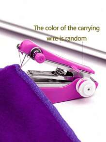 1 件便携式迷你手动缝纫机，家用和旅行用手持式缝纫机，便携式迷你手持式缝纫机，用于快速修理和修补 - 紧凑、轻便、易于使用的缝纫用品 - 彩色 - 查看 3