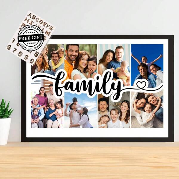 Plantilla de collage de fotos familiares | Plantilla editable + imprimible de Canva | Collage personalizado de recuerdos familiares | Arte de decoración de pared DIY | Collage personalizado