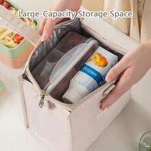 Lunch Bag Women Lunch Box Lunch Bag For Women And Men Adult Leakproof Small Lunch Bag Cooler Bag Reusable Insulated Lunch Tote Bag Large Capacity Lunch Container For Work Office Travel Beige