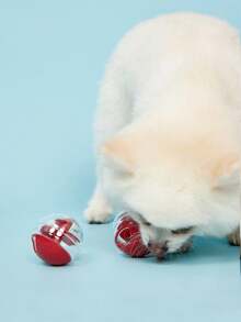 PETSIN 1pc Spiral Ball Shape Food Dispenser Puzzle Feeder, Interactive Slow Feeder Toy For Cats - Red - View 6