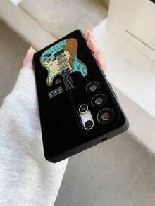 1 件艺术吉他与字母涂鸦黑眼防摔 TPU 材质手机壳，适合作为 Apple XS/XS Max/XR/11 12 13 14 15 16 Pro/Pro Max/14 15 16 Plus、Nothing、Pixel、INFINIX、Redmi 系列手机的节日礼物 - 彩色 - 查看 6