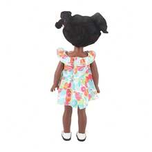 Ensemble de vêtements et chaussures pour poupée américaine de 14 pouces, robe bonbon + chaussures à nœud blanc, convient pour les poupées bébé fille de 30 cm comme Nancy, Lise, Paola Reina