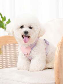 HP357 Shockproof Dog Harness, Hand Washable Polyester Fiber, Durable Anti-Slip Chest Back Strap, Pet Leash Accessory For Dogs, Below 4ft Length, No Power, No Battery