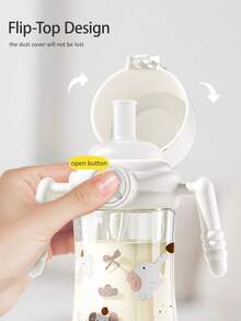 吸管杯，防胀气吸管杯，带手柄，适合婴幼儿，经FDA测试认证-300ML - 白色 - 查看 4