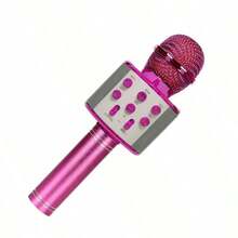 Microphone With Audio Integration, Wireless Bluetooth Microphone For Singing, Home Use, Outdoor Party, Family Gathering, Supports TF Card, USB Playback - Multicolor - View 9