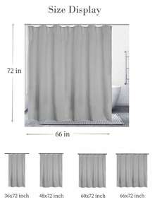 Abstract Shower Curtain, Neutral Leaves Geometric Minimalist Aesthetic Plant Mid Century Modern Waterproof Bathroom Curtain With Hooks - 翠綠色鼠尾草綠 - 查看 5