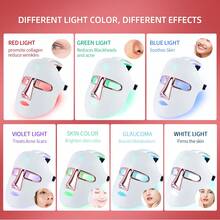 Foreverlily Rechargeable LED Face Mask With 270 Beads - 7 Color Modes, USB Powered, Perfect Mother's Day Gift & Valentine's Day Gift For Mom - White - View 4