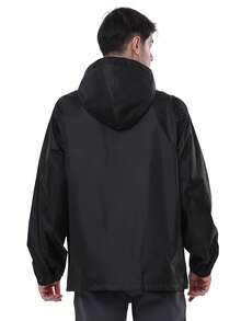 CAMEL CROWN Men's Waterproof Raincoat; Lightweight Windproof Hooded Raincoat, Suitable For Cycling, Hiking, Running, Golf And Other Outdoor Activities. - Phantom Black - View 2