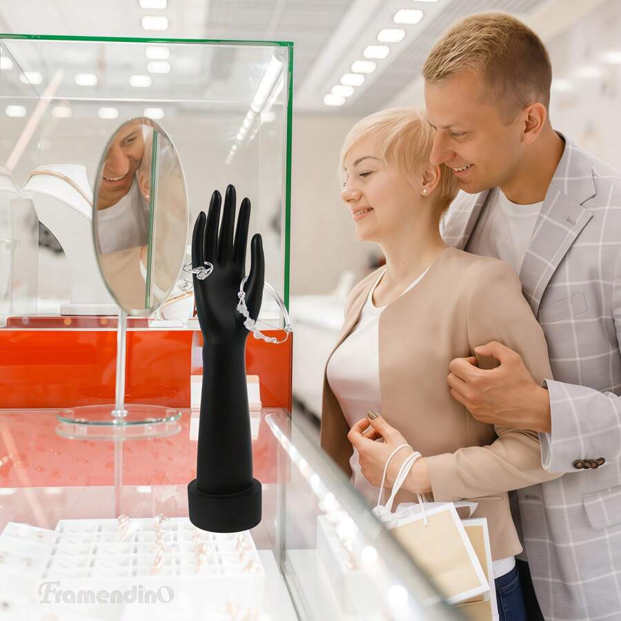 女士人体模型珠宝展示架，适用于房间装饰商场展示手镯项链戒指塑料 - 彩色 - 查看 1