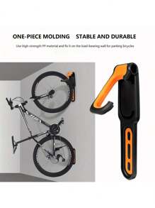 1 szt. Czarny uchwyt ścienny na rower - plastikowy uchwyt do przechowywania odpowiedni do rowerów górskich i szosowych, łatwy w montażu hak do parkowania roweru