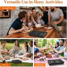 Fast Delivery Lifewit Silverware Organizer With Lid, Covered Utensil Tray Kitchen Drawer And Countertop, Plastic Cutlery And Flatware Storage Box Spoons Forks Knives Holder, 6 Compartments, Black Quality Assurance 9GUQ - màu đen - Xem 7