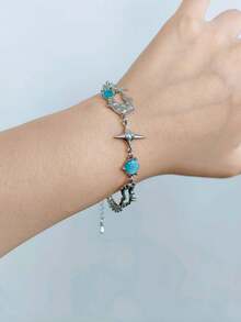 星星装饰手链 - 銀色 - 查看 15