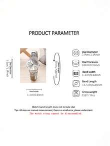 1pc Graduation Digital Small Disc Girls Steel Strap Watch And 1pc Bracelet Jewelry Set For Ladies - Silver - View 5