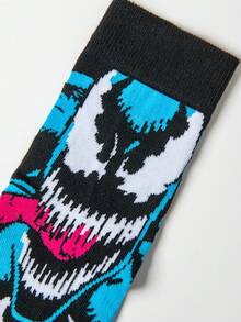 Disney 1 Pair Halloween Venom Superhero New Year Gift Socks, Cartoon Christmas New Year Character Hero Socks For Men, Creative And Interesting Socks - Multicolor - View 4