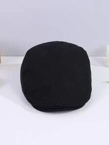 1 件女士纯色宽边时尚百搭连帽贝雷帽，适合情侣休闲日常穿着和外出秋季配饰 - 純色 - 查看 8