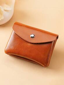 1 件迷你复古素食零钱包拉链信用卡夹正品卡夹正品卡夹便携式卡夹女士钱包钱夹迷你钱包钱包秋季男士钱包皮革小钱包 - 彩色 - 查看 8