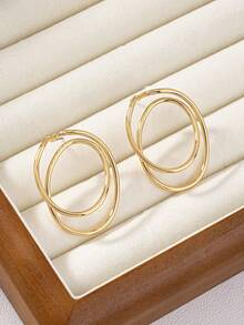 1pair Asymmetrical Geometric Earrings With European And American Style - Irregular Earrings - View 14