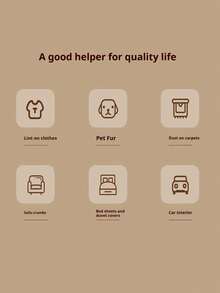 1 套可重复使用的除毛器，含替换纸，家居及宠物毛发清洁工具，滚筒刷适用于衣物、床上用品、沙发（高效去除毛发，滚筒可水洗） - 彩色 - 查看 9